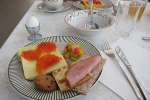 Breakfast at Dimmuborgir Guesthouse